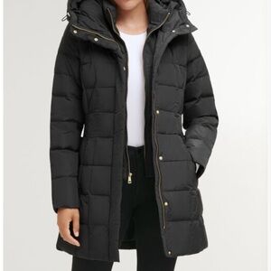 Women's 32" Signature Hooded Taffeta Down Coat 
Cole Haan Signature
